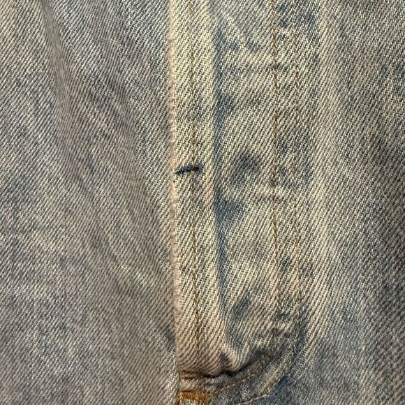 Agolde Slice Denim Pleated Button Fly Mini Skirt Size 26 - Picture 8 of 12